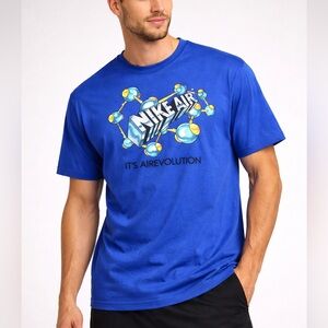 Nike Air “It’s Airevolution” Graphic‎ Tee Men’s size Large Blue Loose Fit shirt
